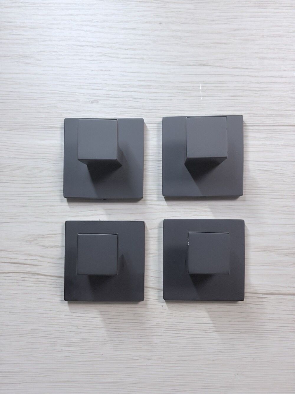 4 Pack Matte Black Stainless Steel Wall Hooks